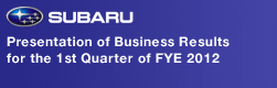 Presentation of Business Results for the 3rd Quarter of FYE 2011