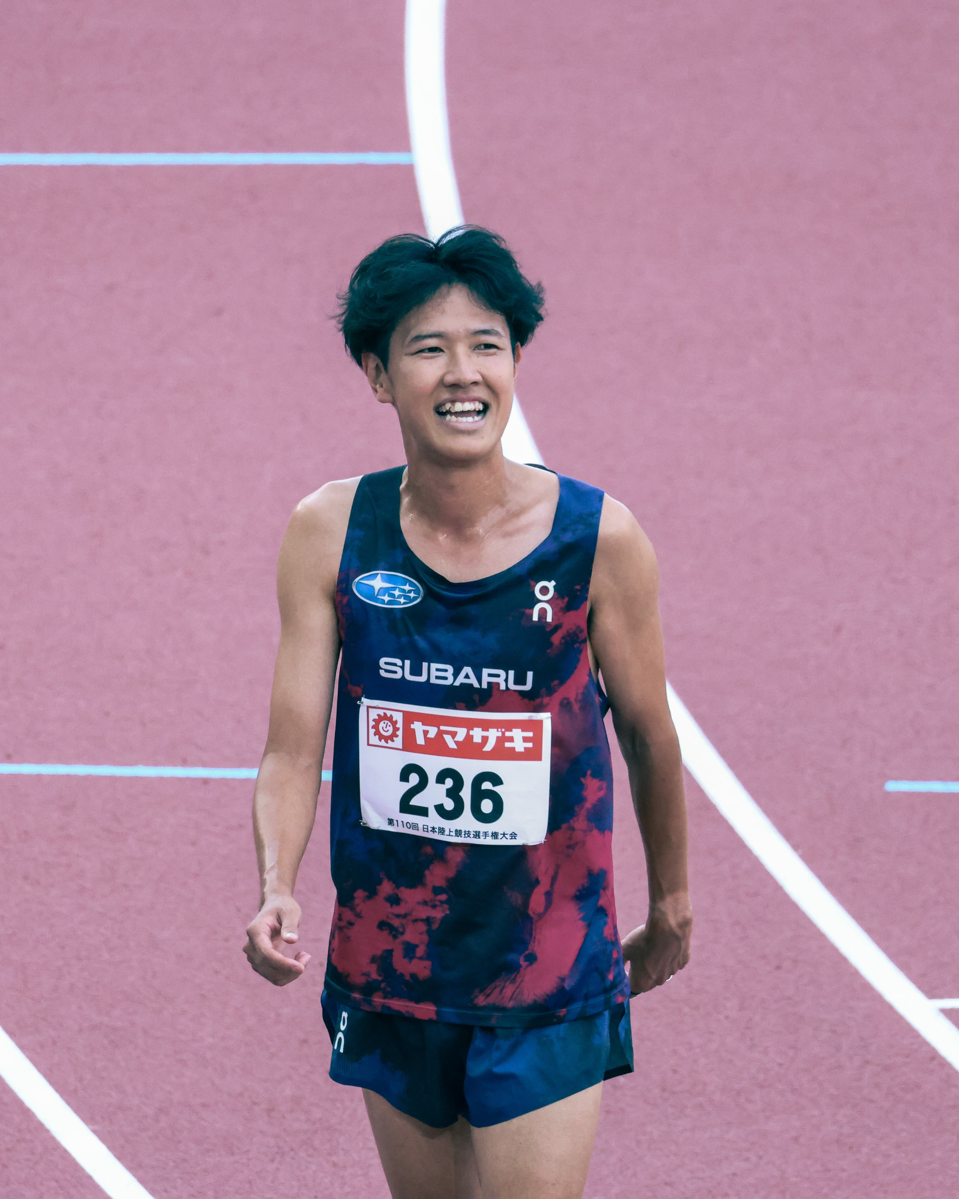 ゴール後、笑顔を見せる森田選手