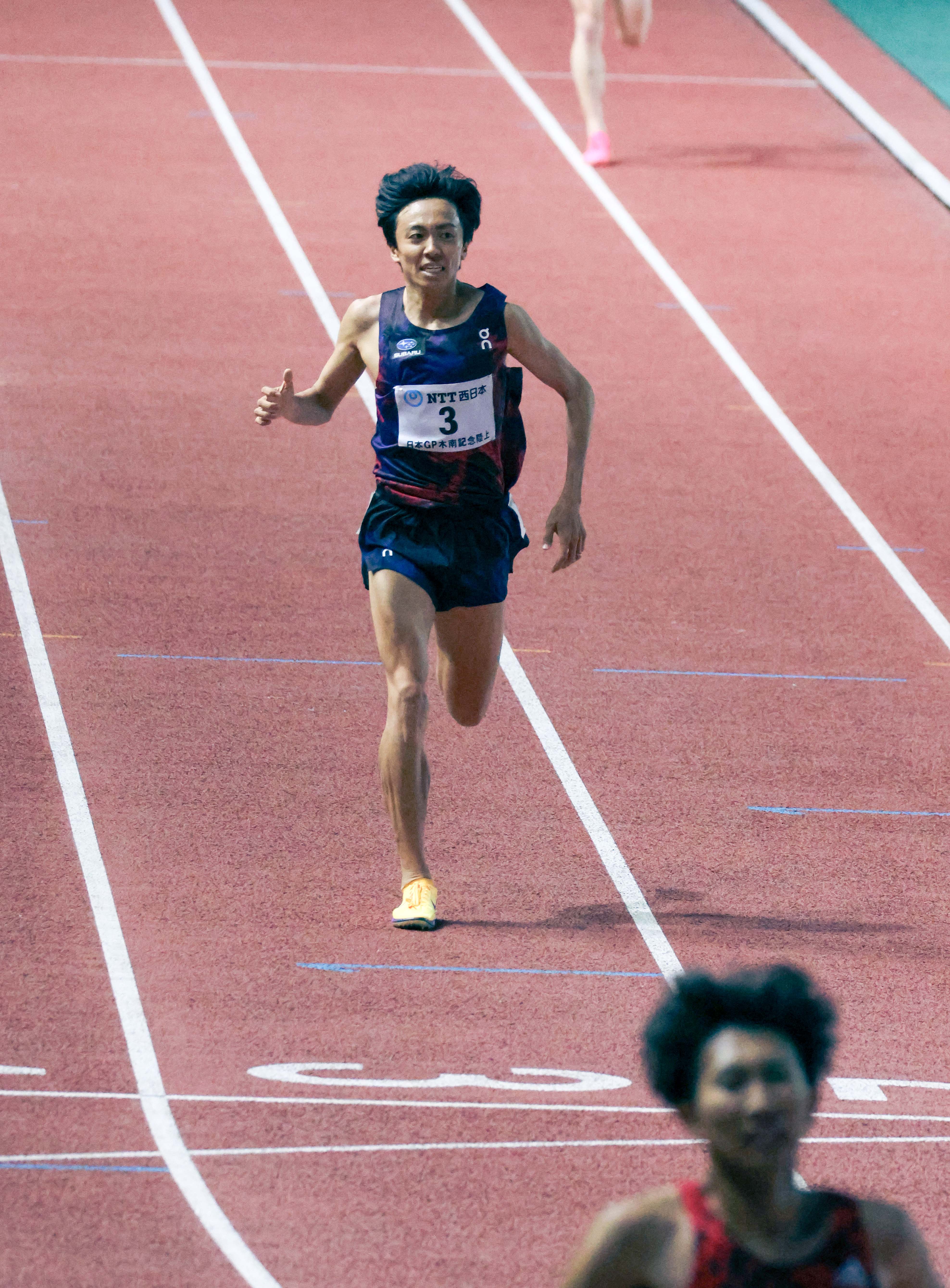 レース後の小林歩選手
