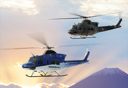 左：SUBARU BELL 412EPX｜右：陸上自衛隊新多用途ヘリコプター（イメージ）