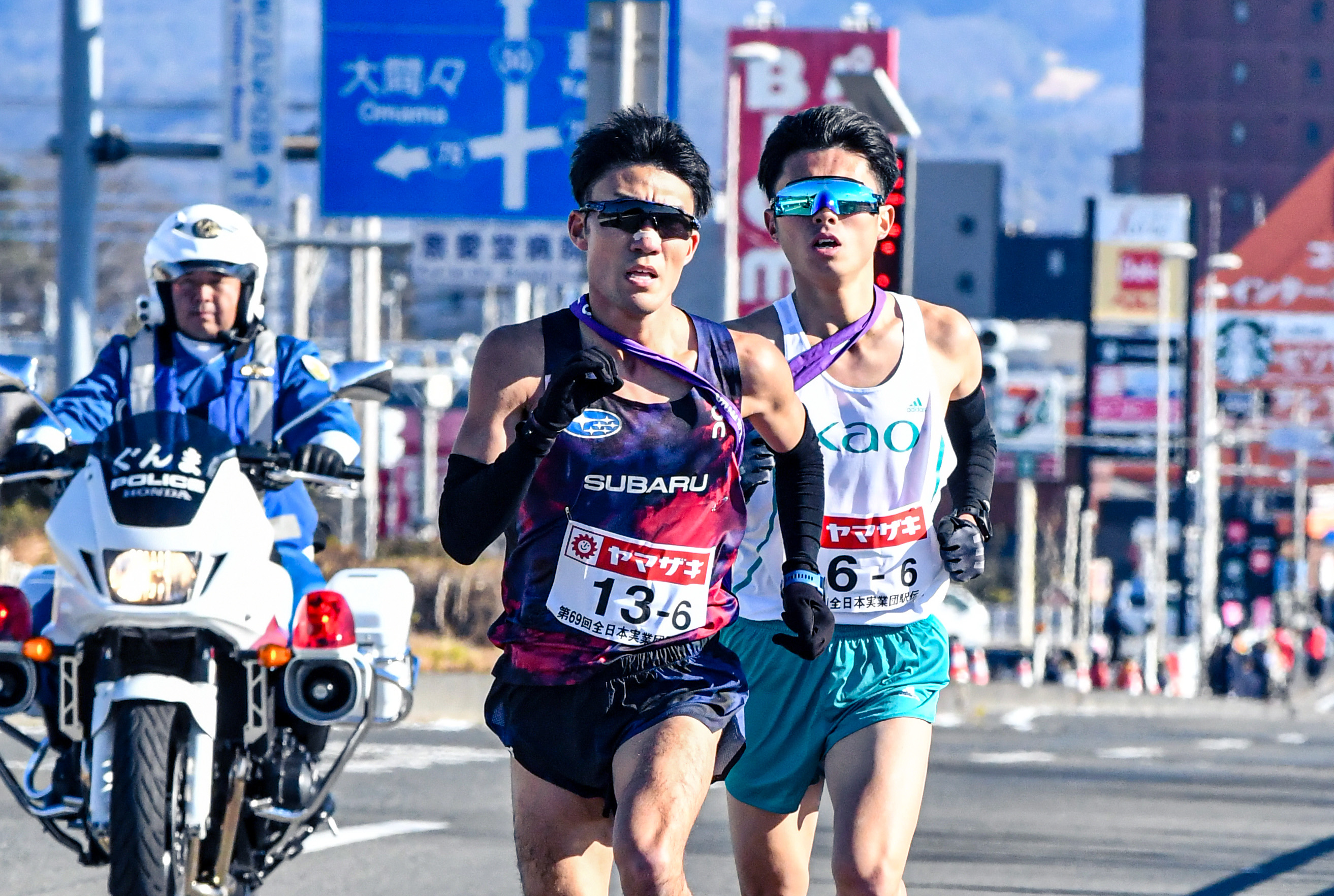 ニューイヤー駅伝で力走する川田裕也選手